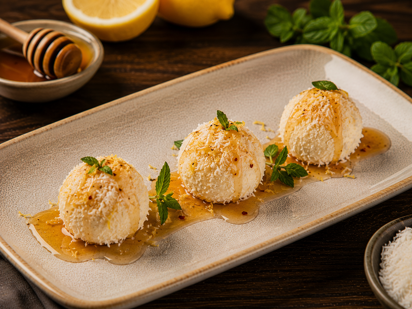 Palline di Ricotta al Limone